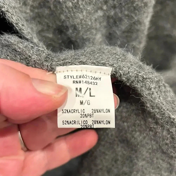 Byron Bay Gray Open Hooded Cardigan size M/L - Picture 5 of 12